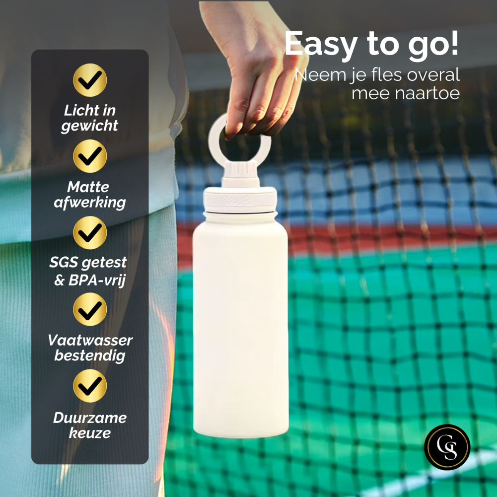 Stalen Waterfles met telefoonhouder geschikt voor MagSafe