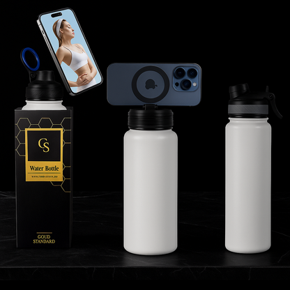 Stalen Waterfles met telefoonhouder geschikt voor MagSafe