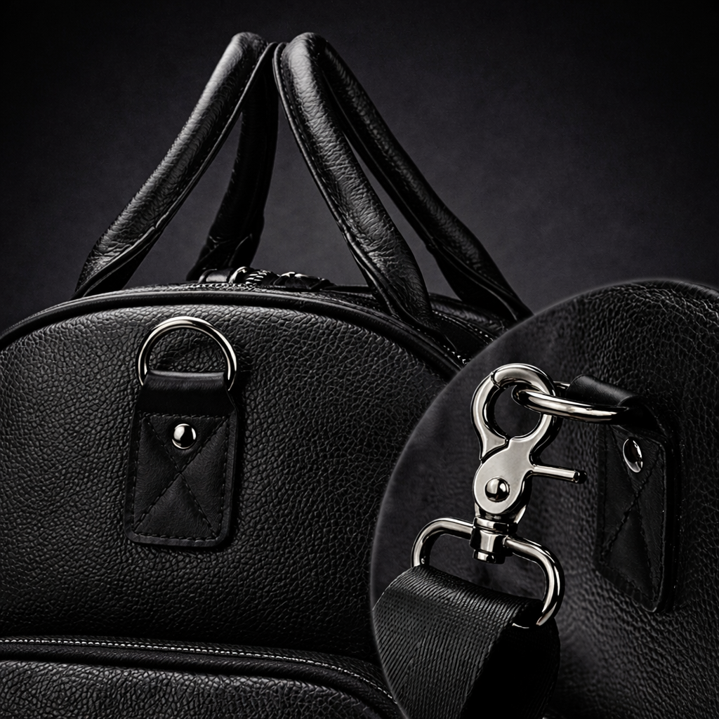 Leren Weekendtas voor Heren – Luxe Reistas – Zwart