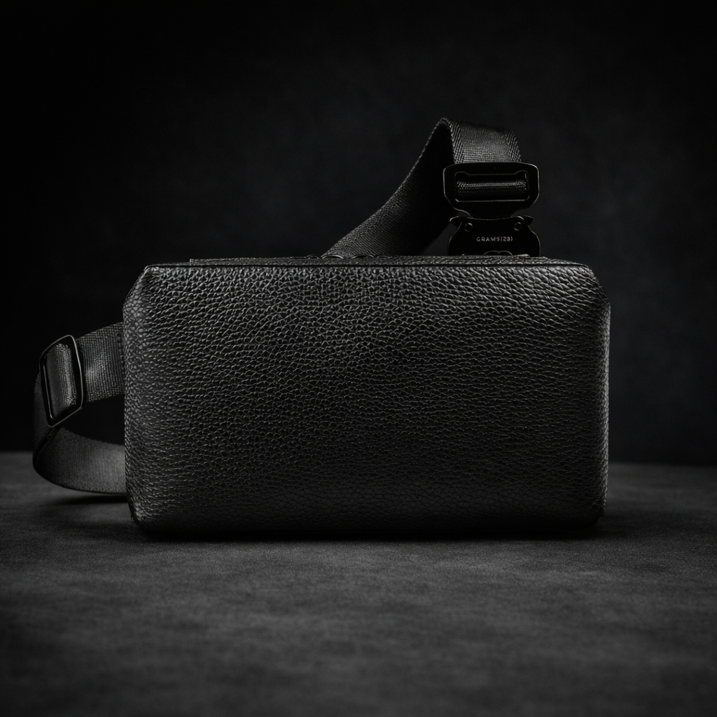 Leren Crossbody Bag - Heren Crossbody Tas - Zwart