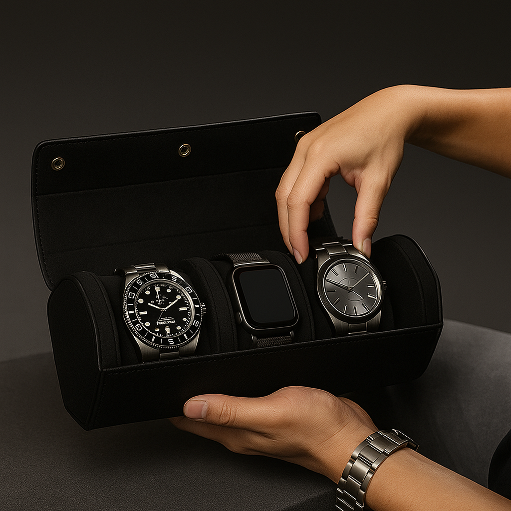 Leren Horlogerol Zwart