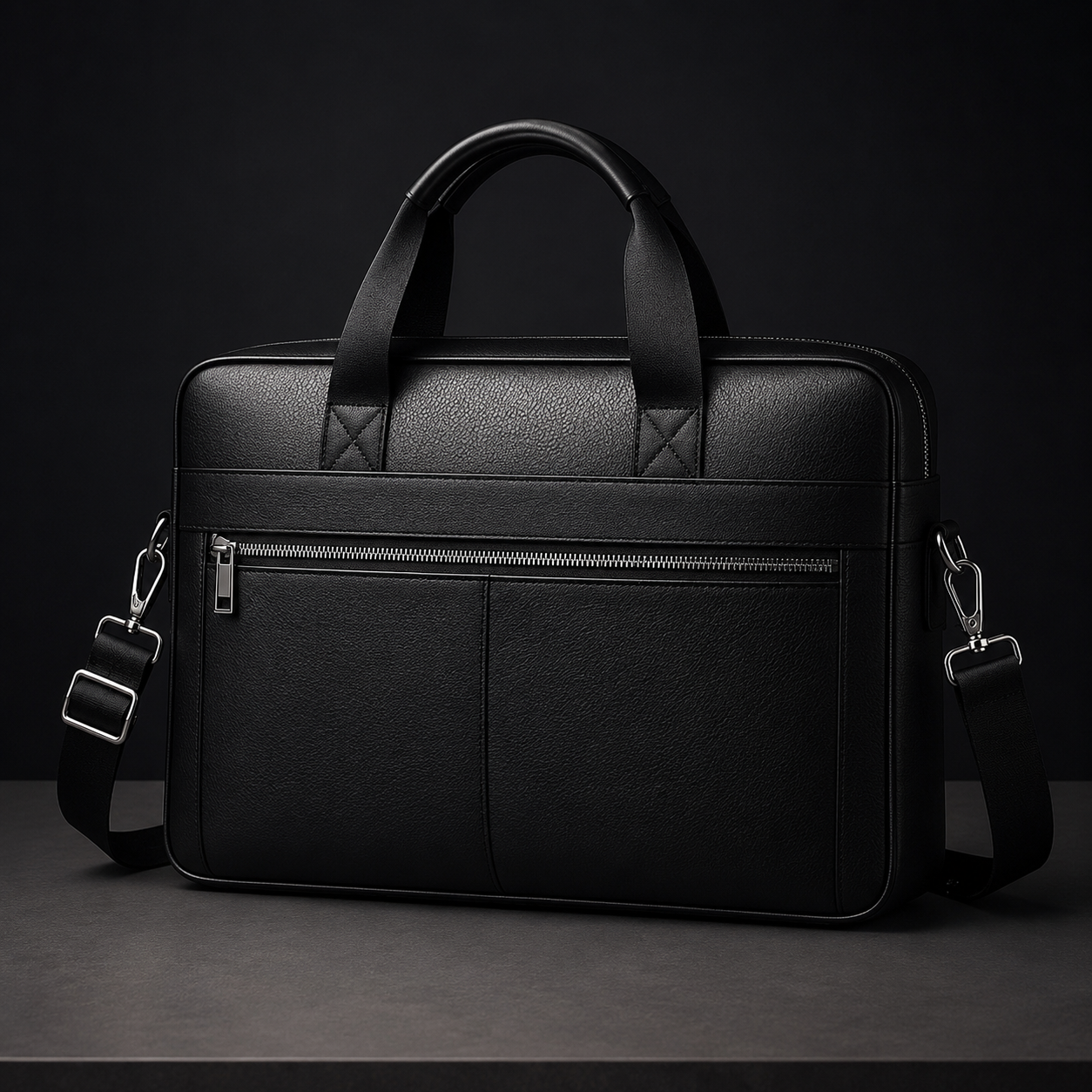 Leren Laptoptas - Aktetas Heren - Zwart