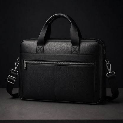 Leren Laptoptas - Aktetas Heren - Zwart