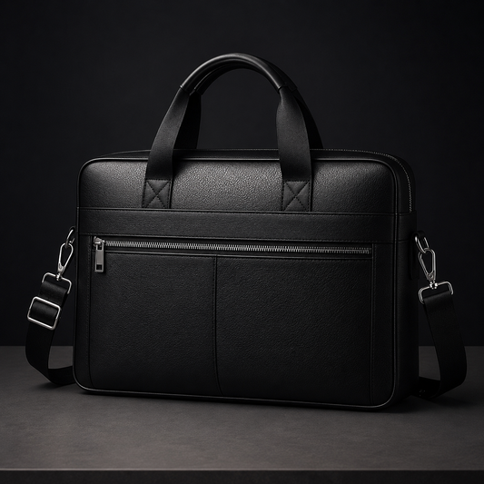 Leren Laptoptas - Aktetas Heren - Zwart
