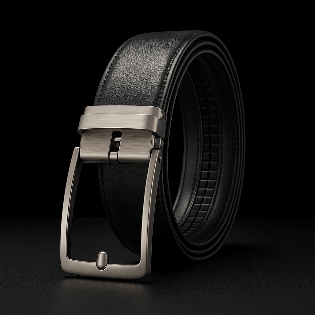 Stijlvolle herenriem met automatische gesp van hoogwaardig leer