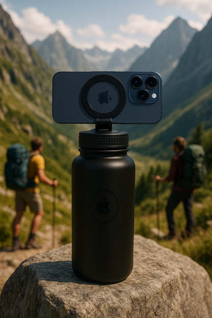 Stalen Waterfles met telefoonhouder geschikt voor MagSafe