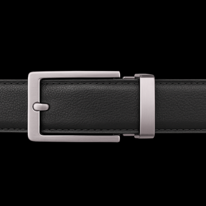 Leren Riem Zonder Gaatjes - Zwart