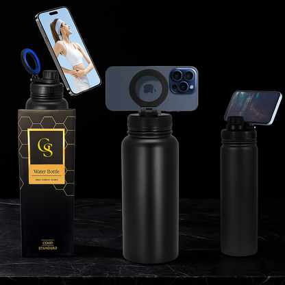 Stalen Waterfles met telefoonhouder geschikt voor MagSafe