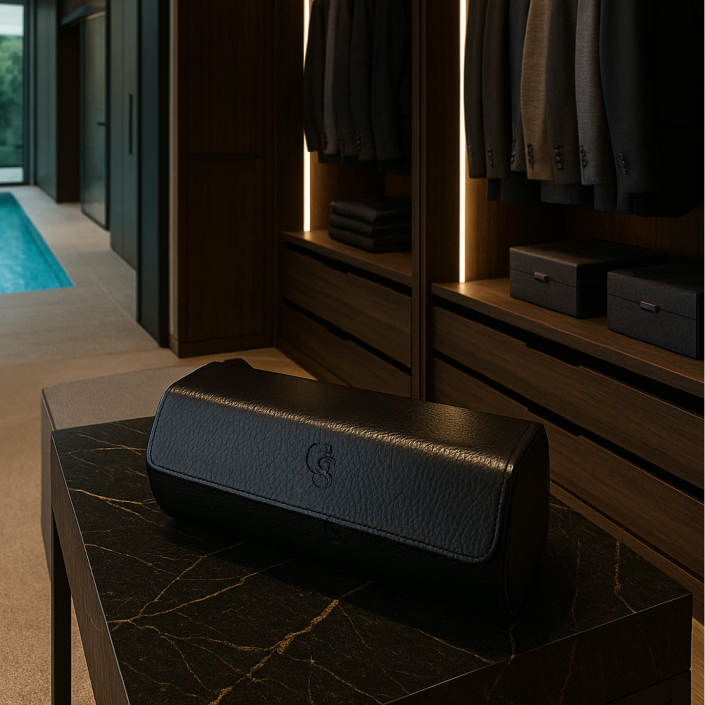 Leren Horlogerol Zwart